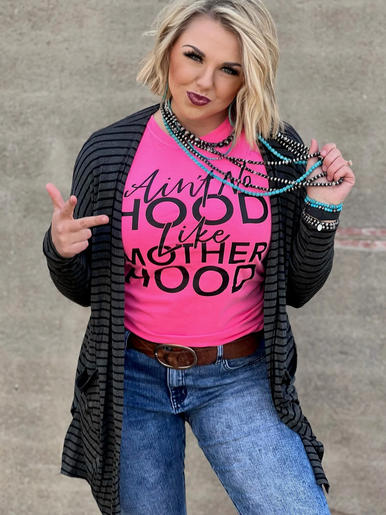 Ain't No Hood Like Motherhood Graphic Tee by Texas True Threads