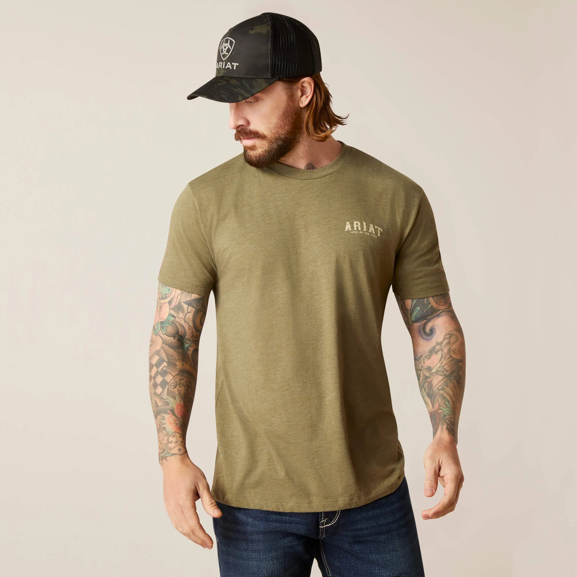 Ariat Men's Western Vertical Flag Tee