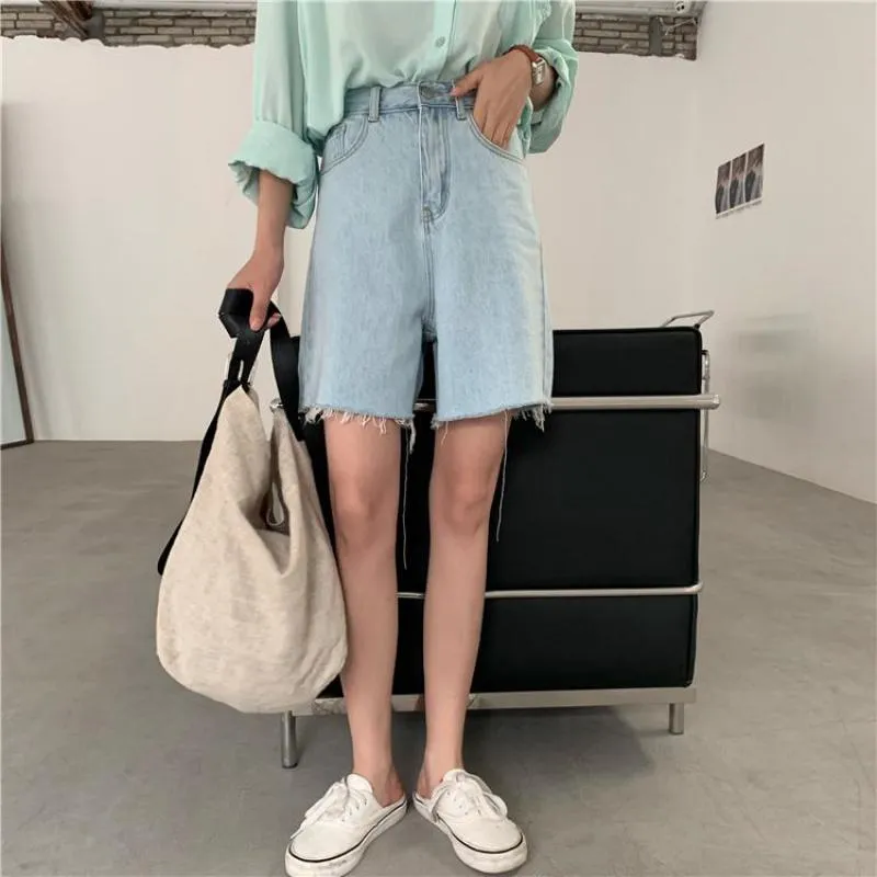 Biker Shorts Women Cotton Denim Shorts Jeans High Waist Cool Shorts