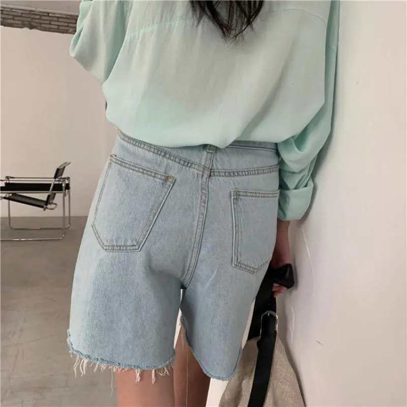 Biker Shorts Women Cotton Denim Shorts Jeans High Waist Cool Shorts