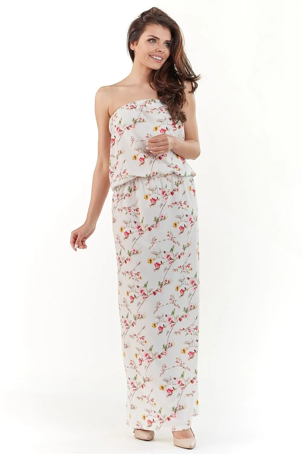 Chic Strapless Elastic-Waist Maxi Dress - Daywear Collection