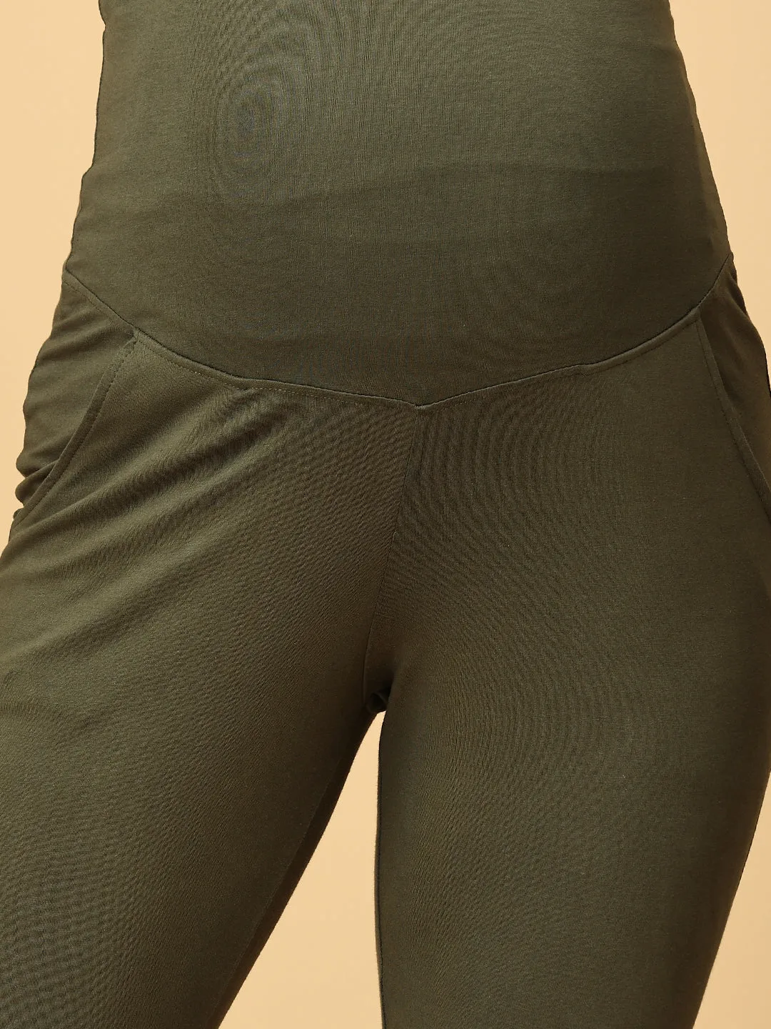 Comfy Maternity Leggings Olive