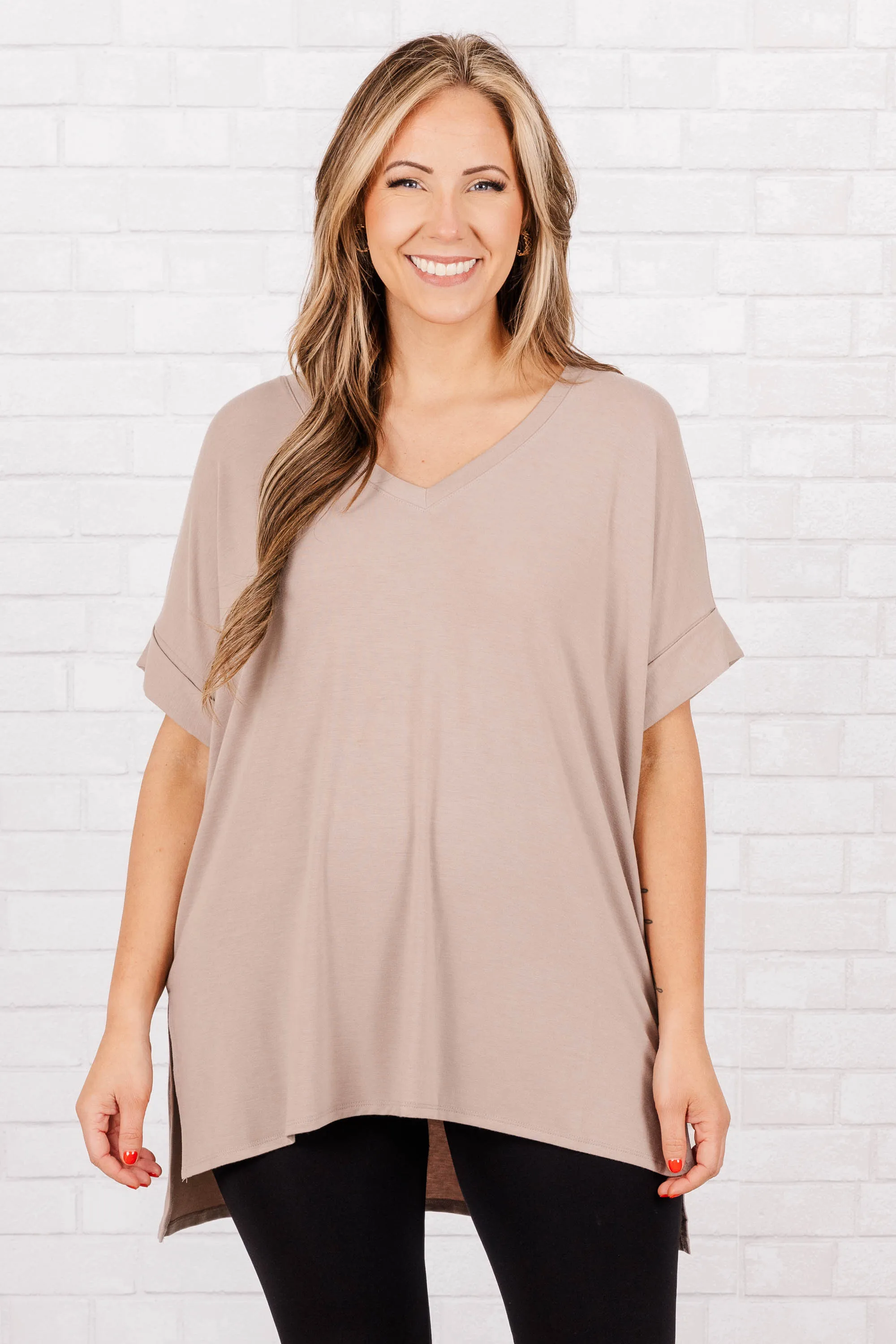 Comfy Travels Top, Ash Mocha