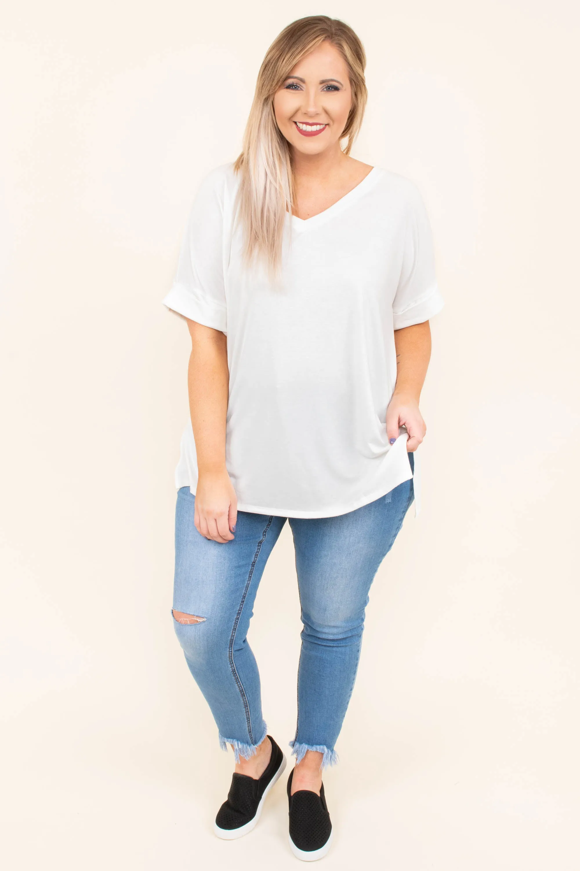 Comfy Travels Top, Ivory