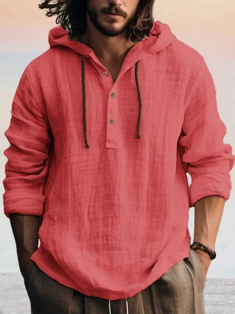 Cozy Cotton Linen Hoodie