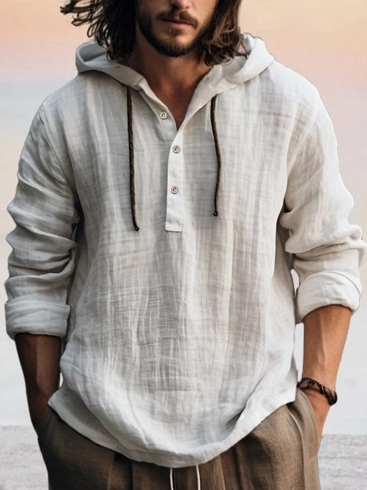 Cozy Cotton Linen Hoodie