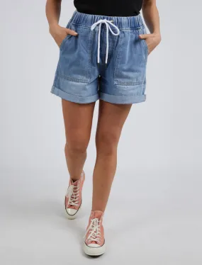 Elm - Emma Relaxed Denim Short - Mid Blue Wash