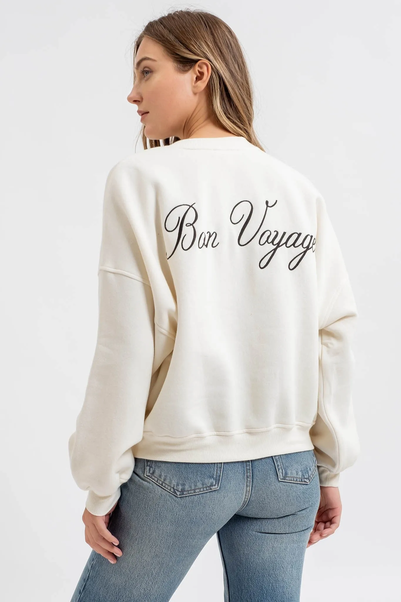 Embroidered Oversize Pullover