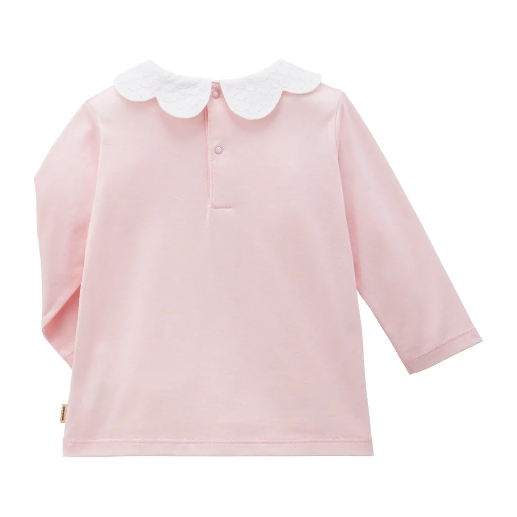 Extra Soft Scallop-Cut Collar T-Shirt