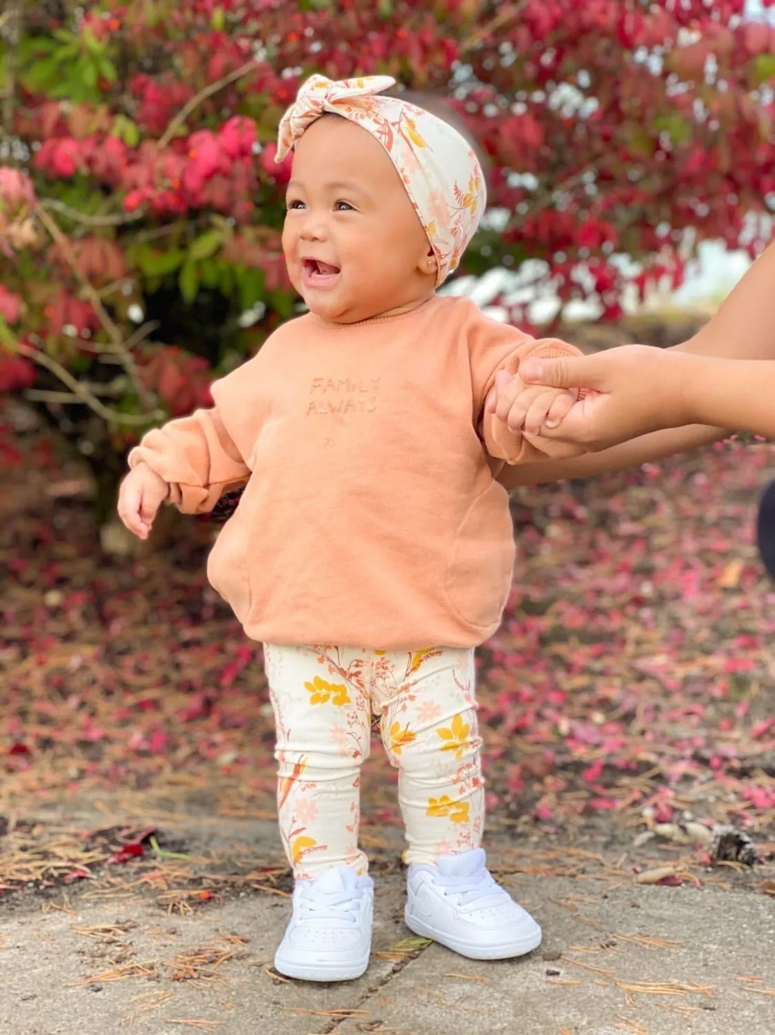 Fall Wildflowers on Cream Leggings