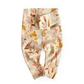 Fall Wildflowers on Cream Leggings