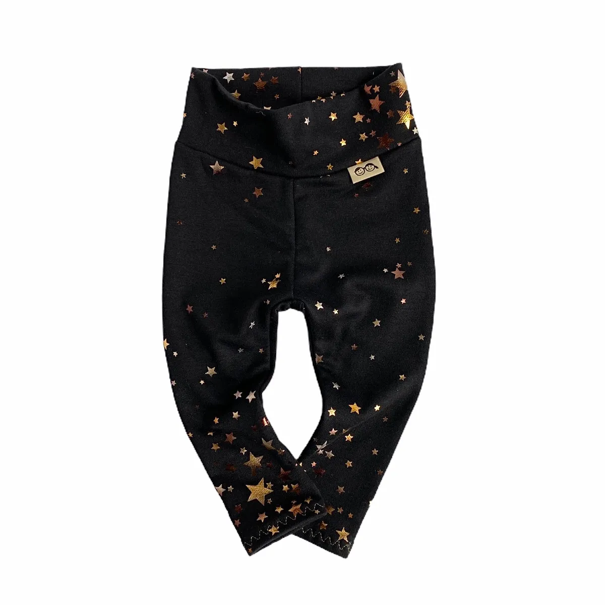 Foils Stars on Black Leggings