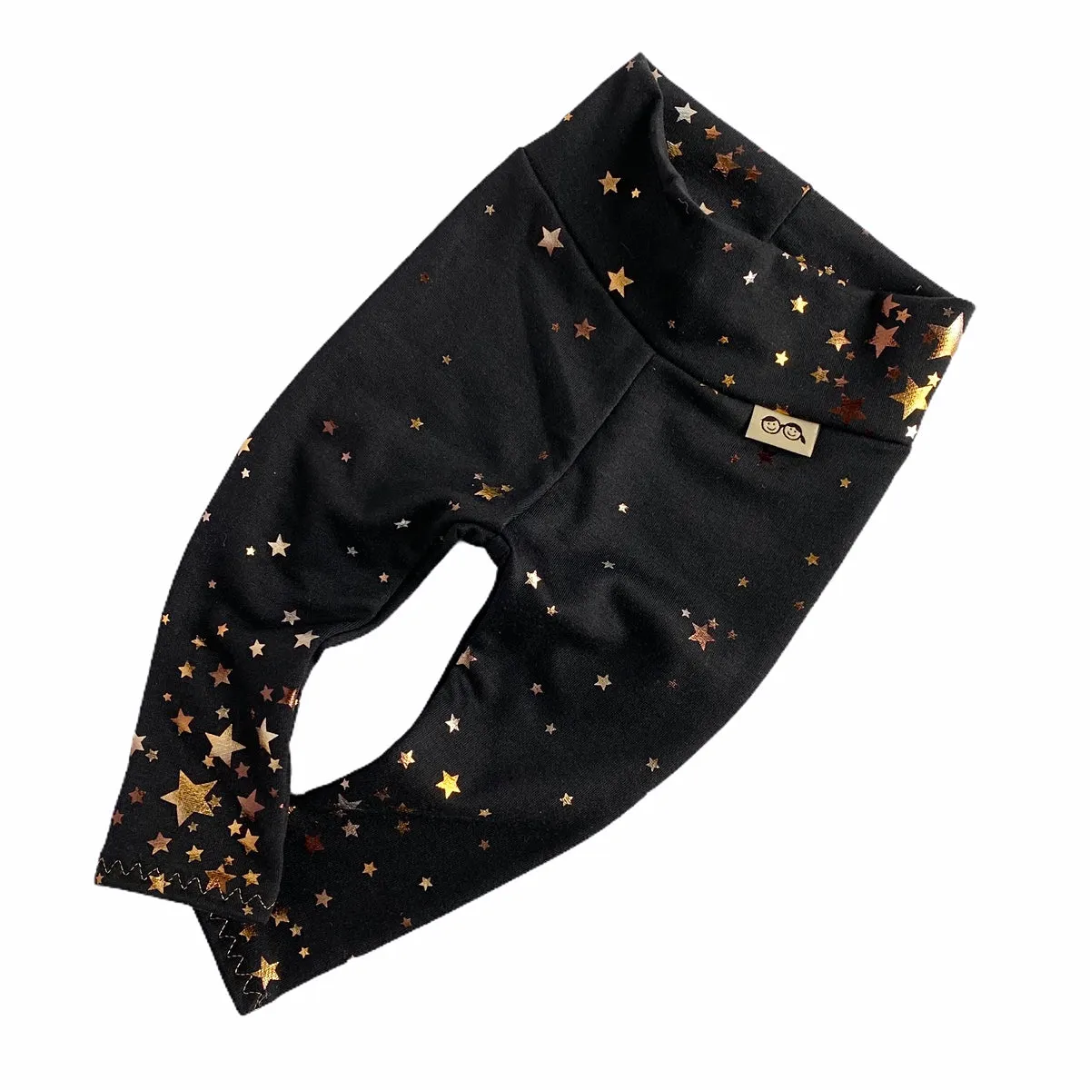 Foils Stars on Black Leggings