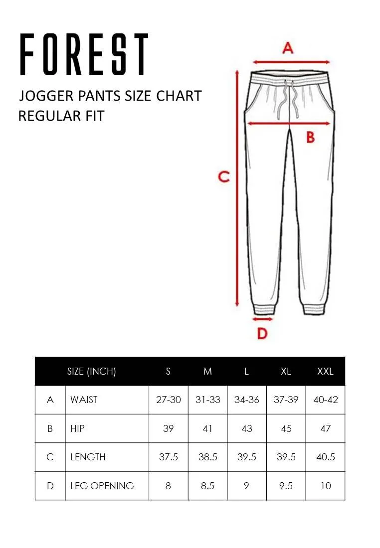 Forest Premium Cotton Terry Stretchable Jogger Pants Men | Seluar Lelaki Jogger - 10748