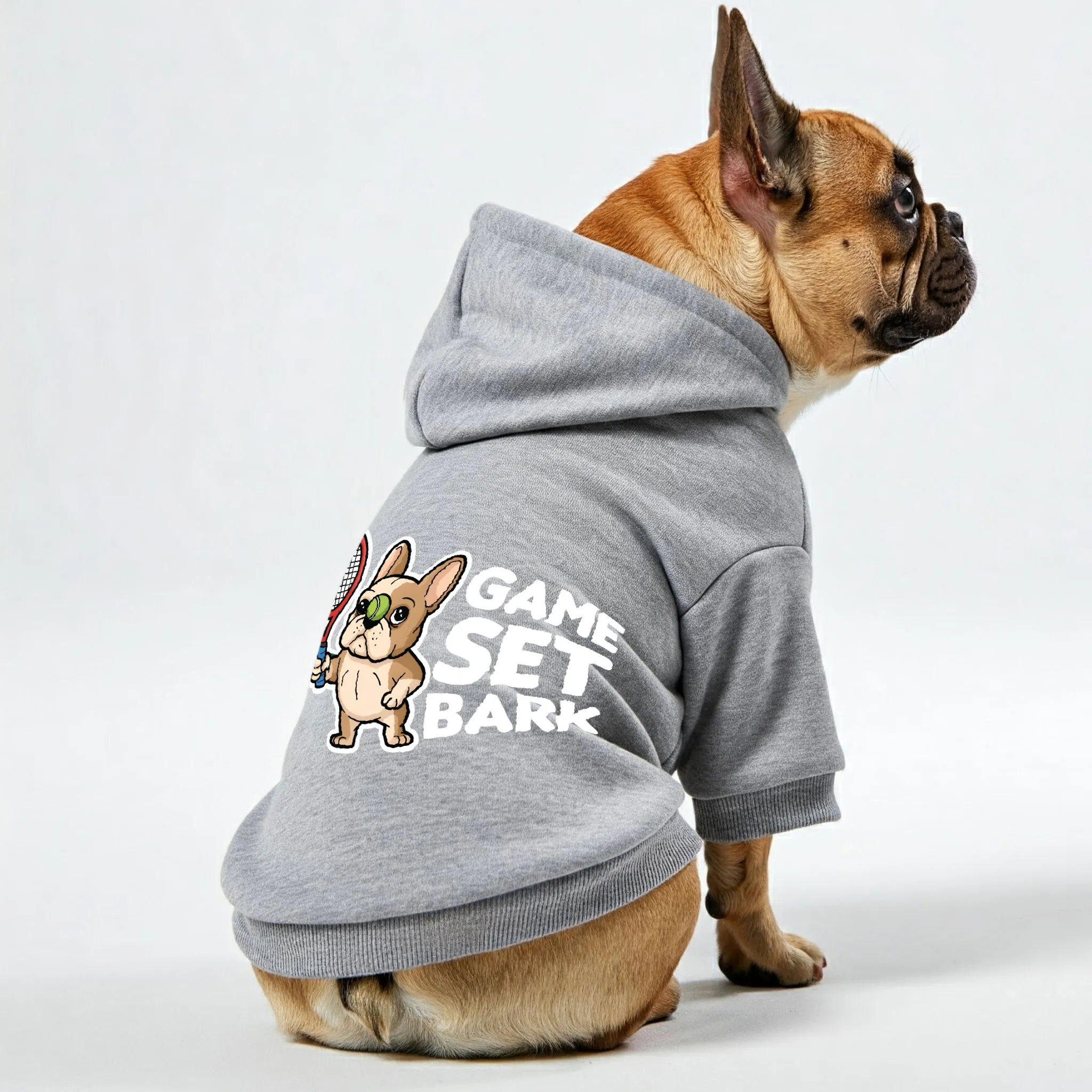 Game, Set, Bark - Personalized French Bulldog Hoodies with Funny Quotes – Stylish, Cozy, and Premium 100% Cotton