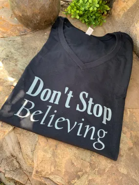 Graphic Tee Black ‘Don’t Stop Believing’