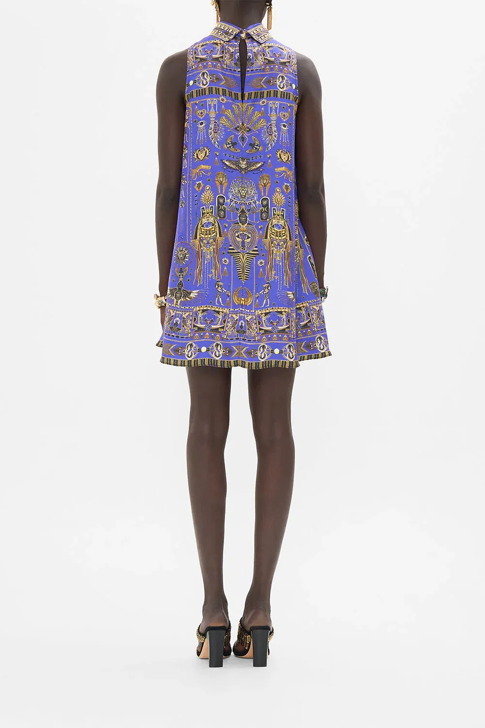 High Collar Shift Dress - My Fair Pharaoh