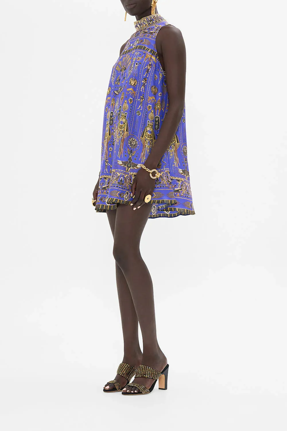 High Collar Shift Dress - My Fair Pharaoh