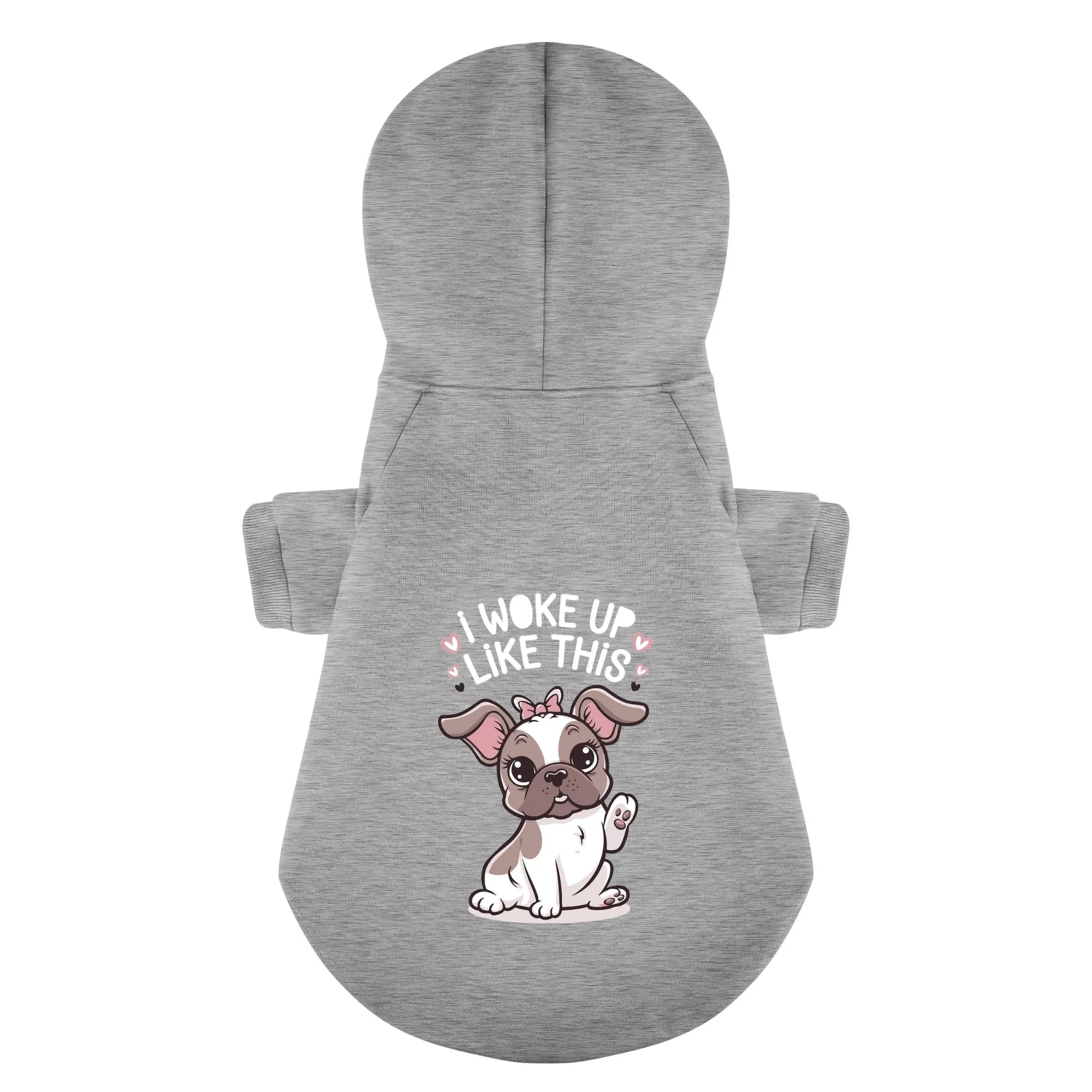 I woke up like this - Personalized French Bulldog Hoodies with Funny Quotes – Stylish, Cozy, and Premium 100% Cotton