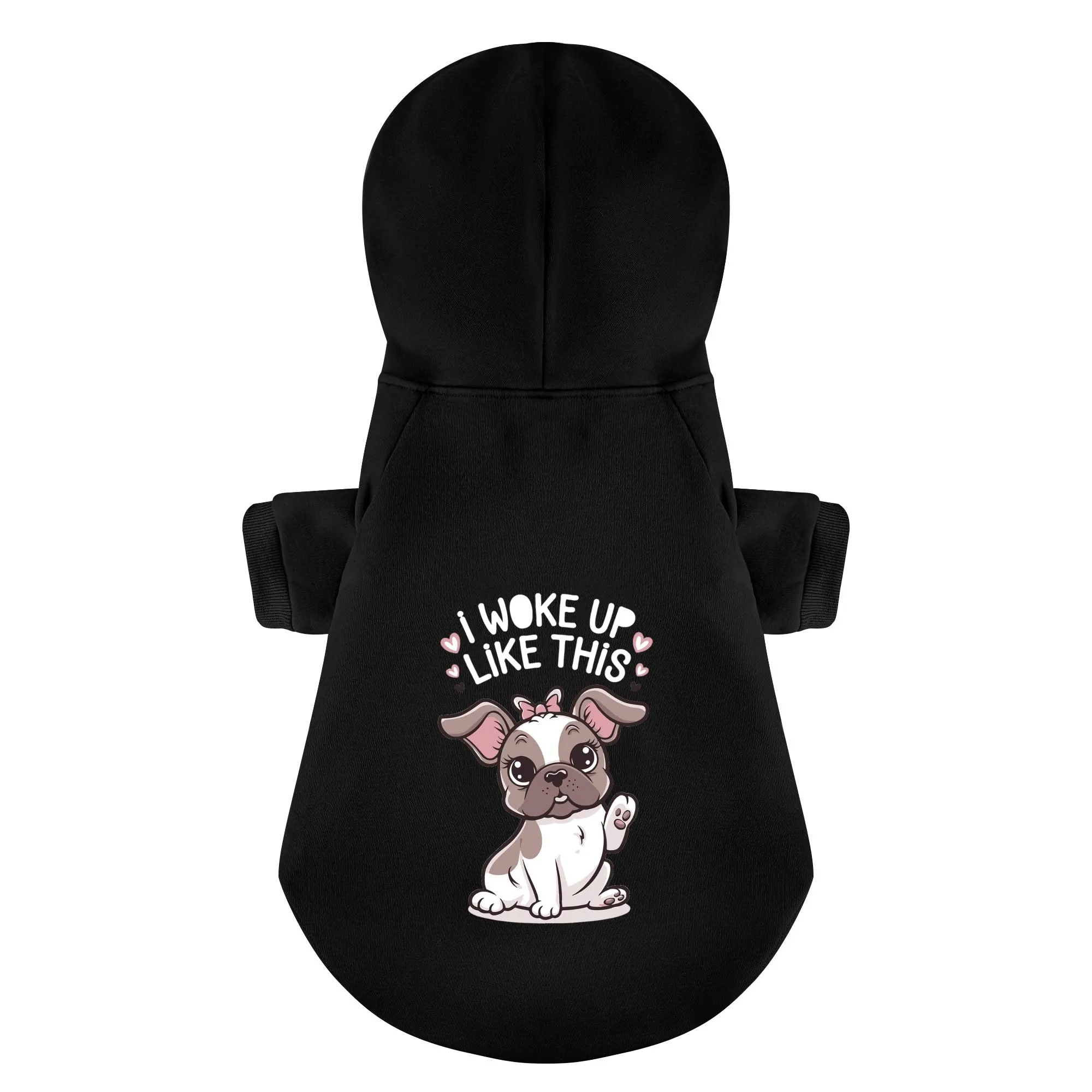 I woke up like this - Personalized French Bulldog Hoodies with Funny Quotes – Stylish, Cozy, and Premium 100% Cotton