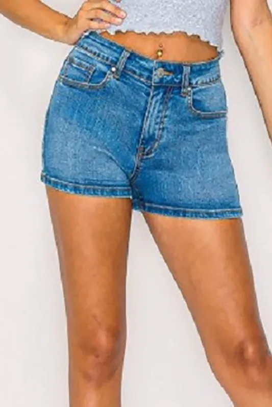 Kick It Up Medium Blue Denim Shorts