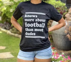 Knows More About Football Tee