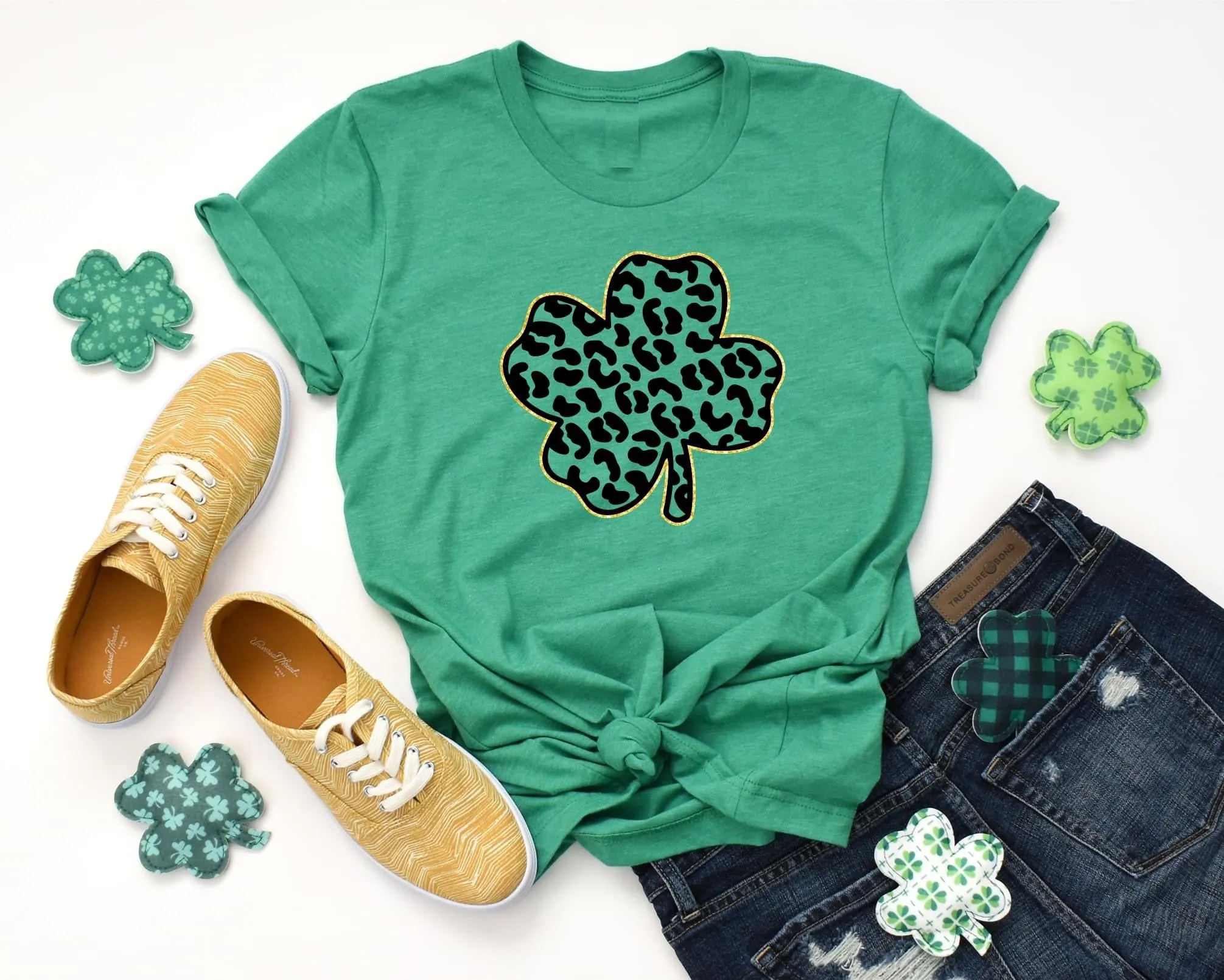 Leopard Shamrock Tee