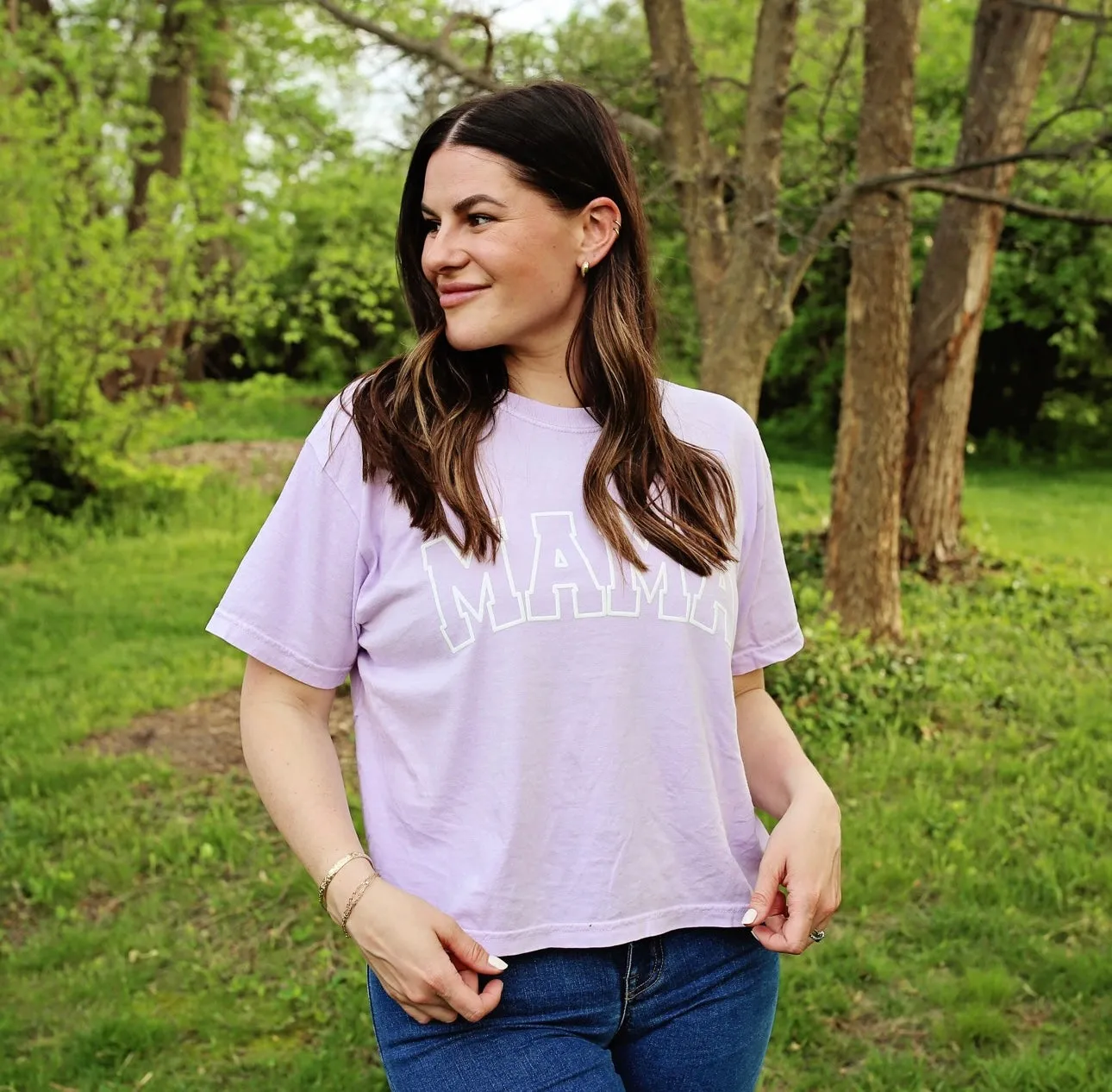 Mama Block Print Tee