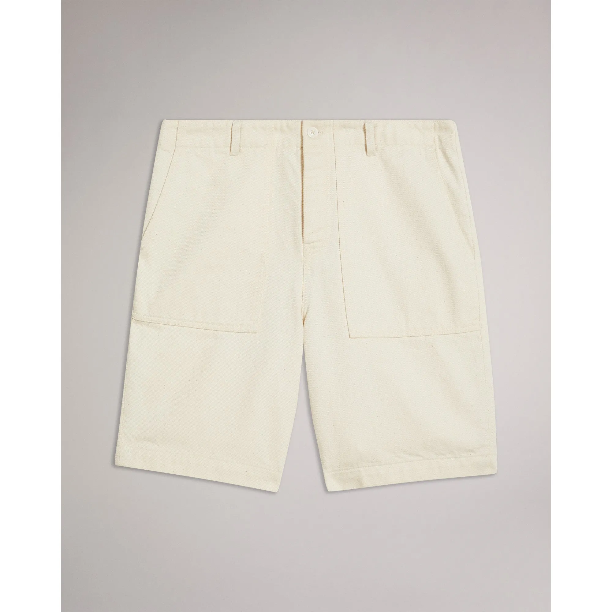 Men Mms-Pellon-Denim Utility Short - Ecru