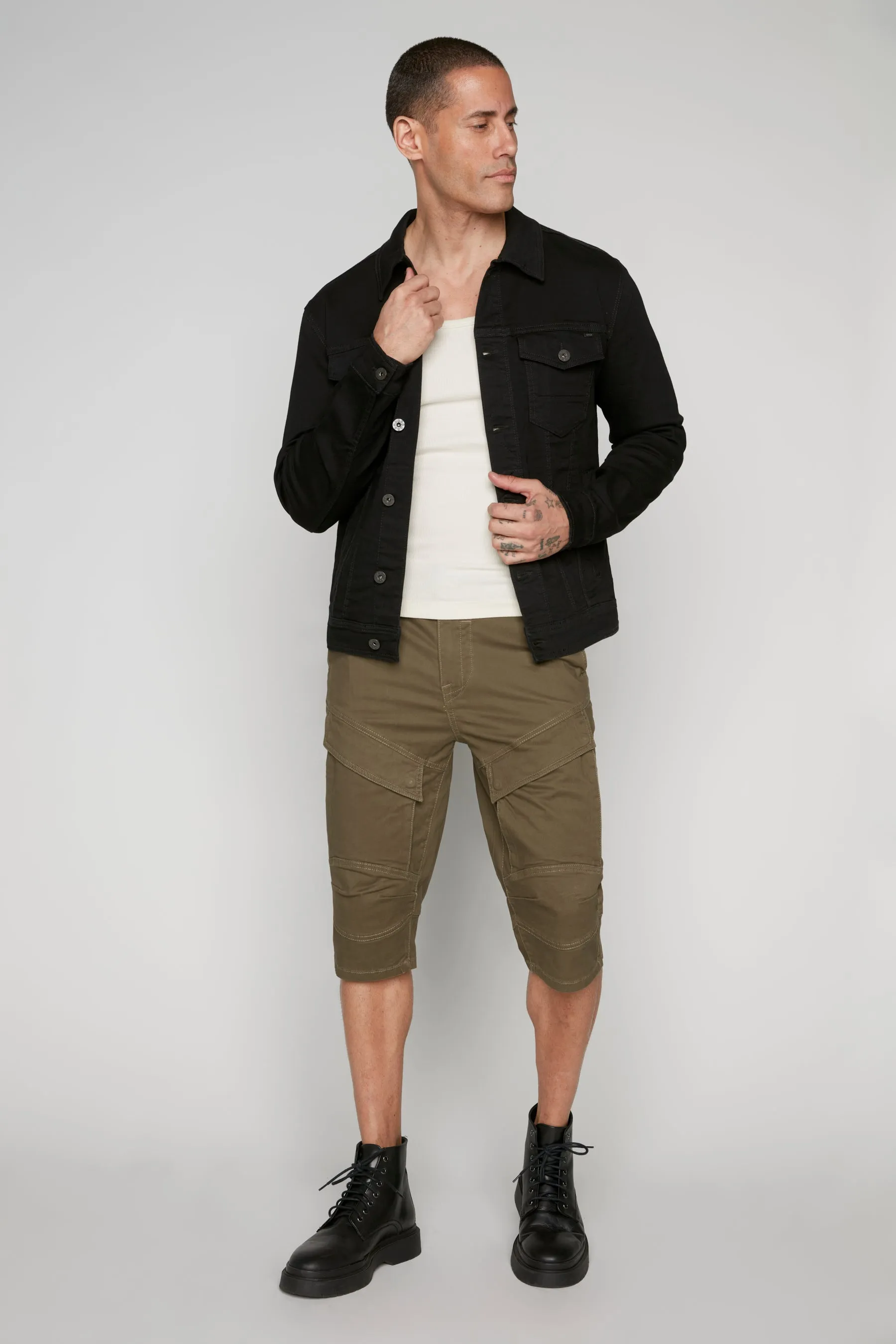 Men's 5-Pocket Cargo Capri Shorts - Olive