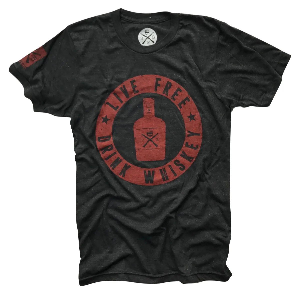 Men's Live Free Drink Whiskey Patriotic T-Shirt