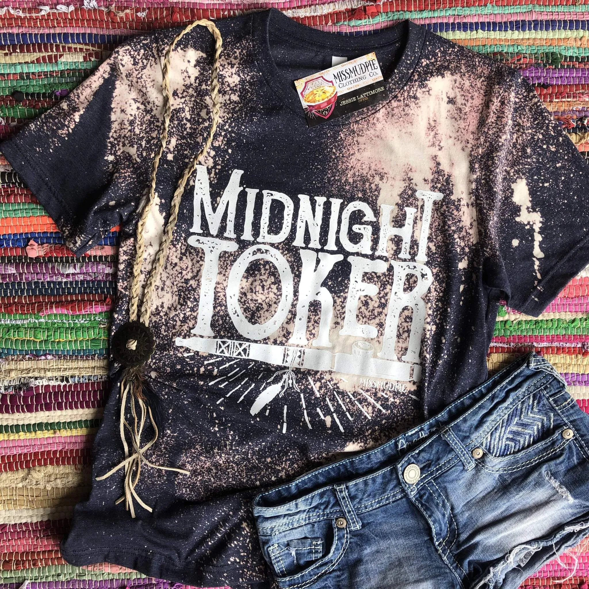 Midnight Toker Bleached Tee