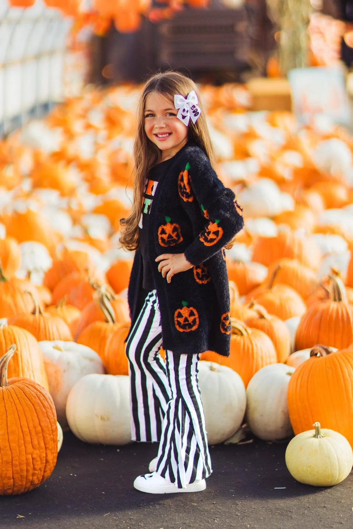 Mom & Me - Cozy Jack-O'-Lantern Cardigan