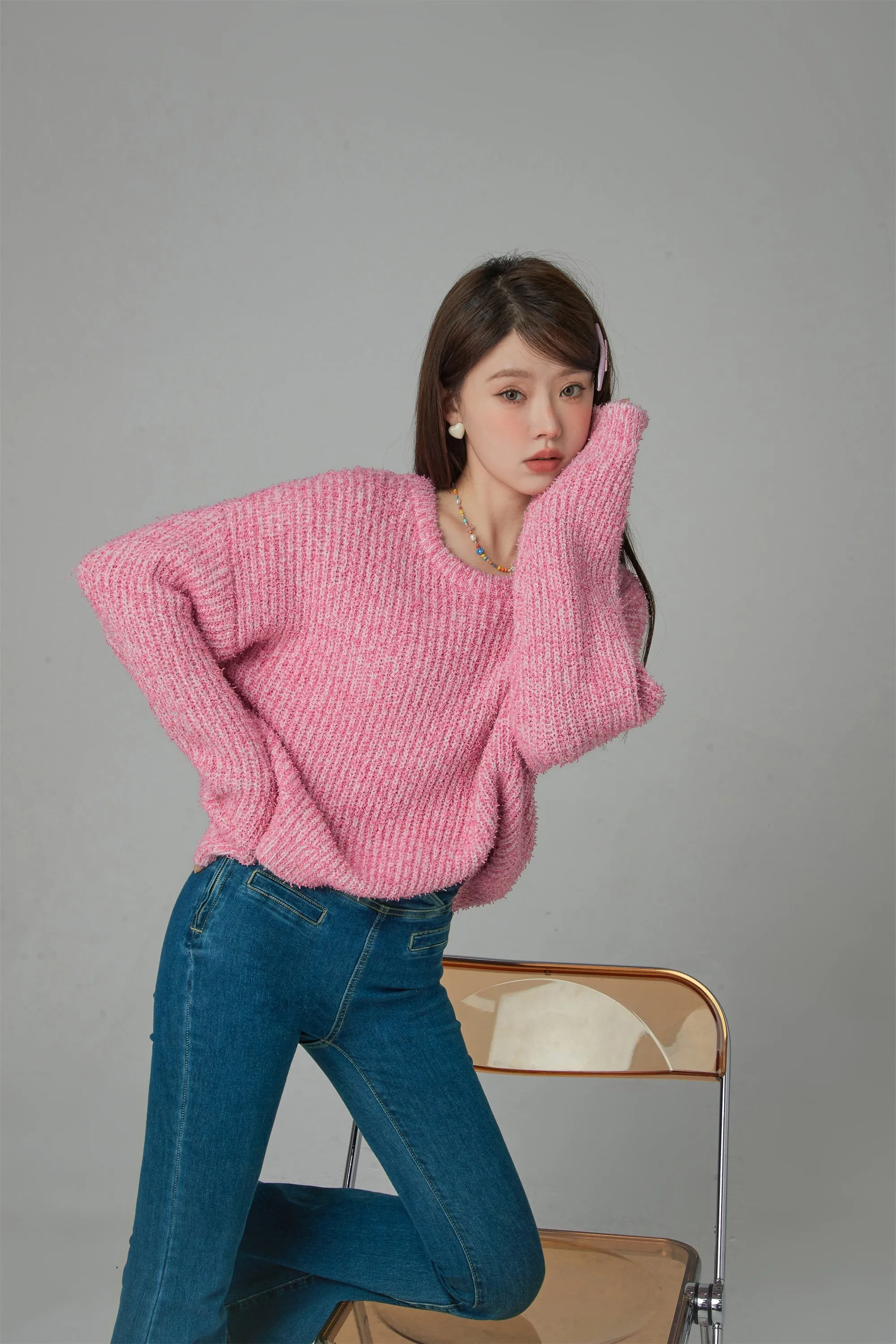 No Matter What I Do Oversized Ribbed Knit Sweater