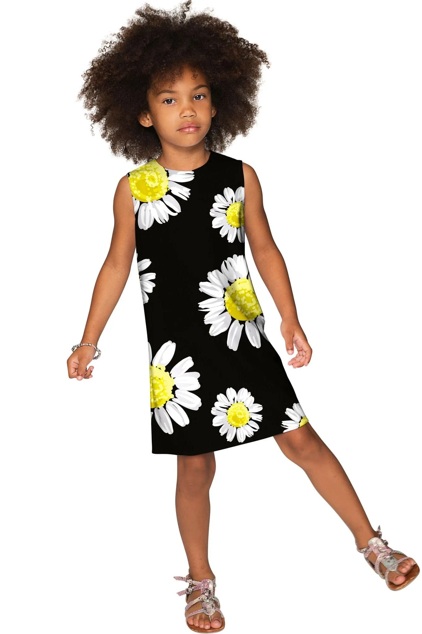 Oopsy Daisy Adele Black Cute Fancy Shift Dress - Girls