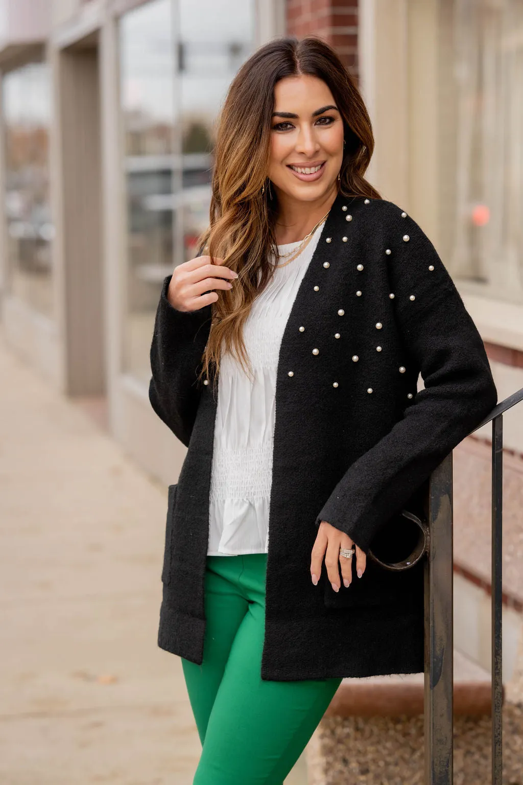 Pearl Accented Cardigan