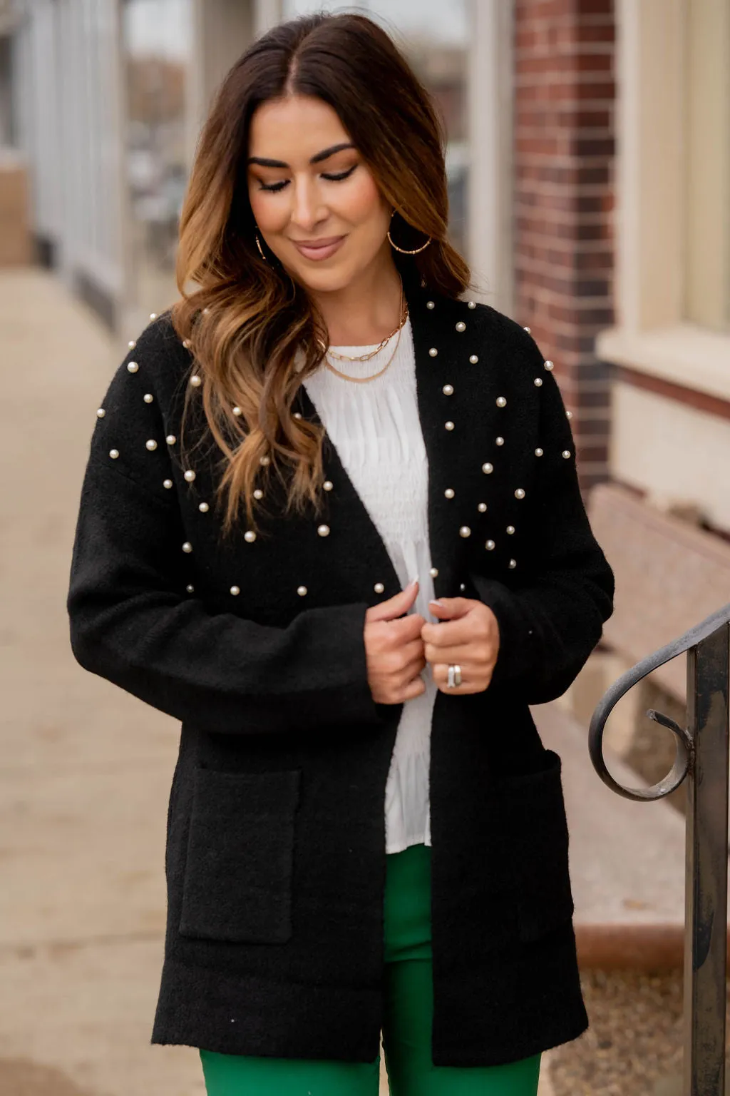 Pearl Accented Cardigan