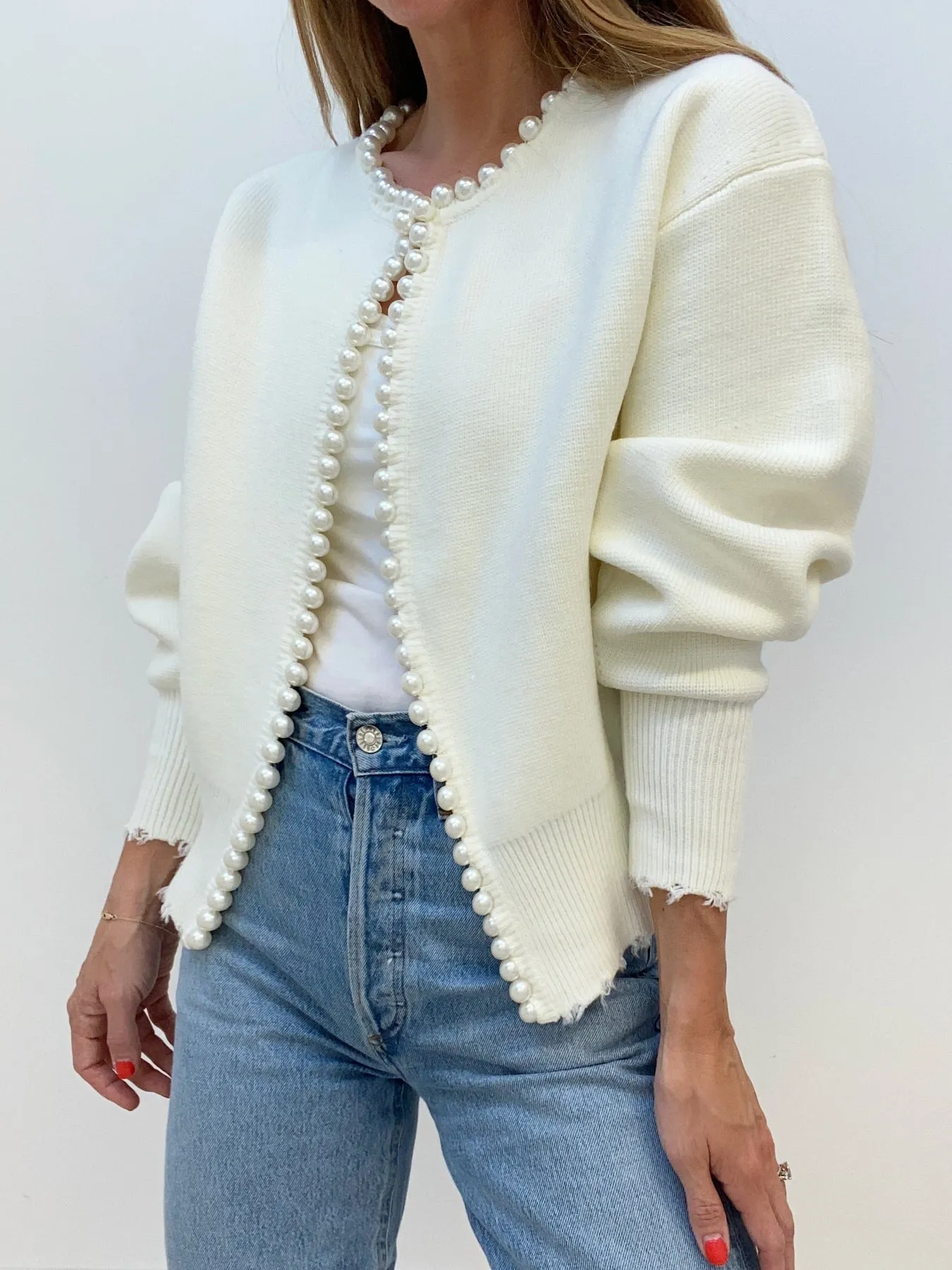 Pearl Trim Cardigan