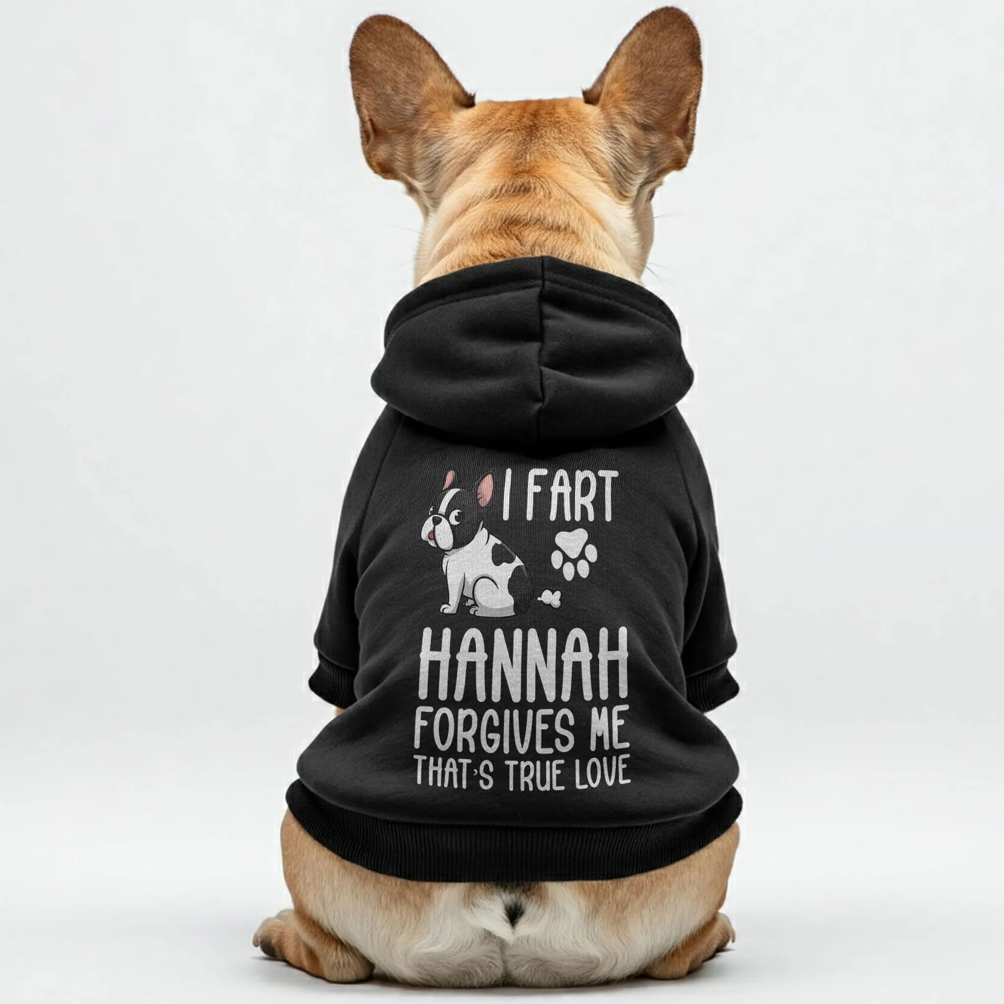 Personalized French Bulldog Hoodies with Owner's Name and Funny Quotes – Stylish, Cozy, and Premium 100% Cotton