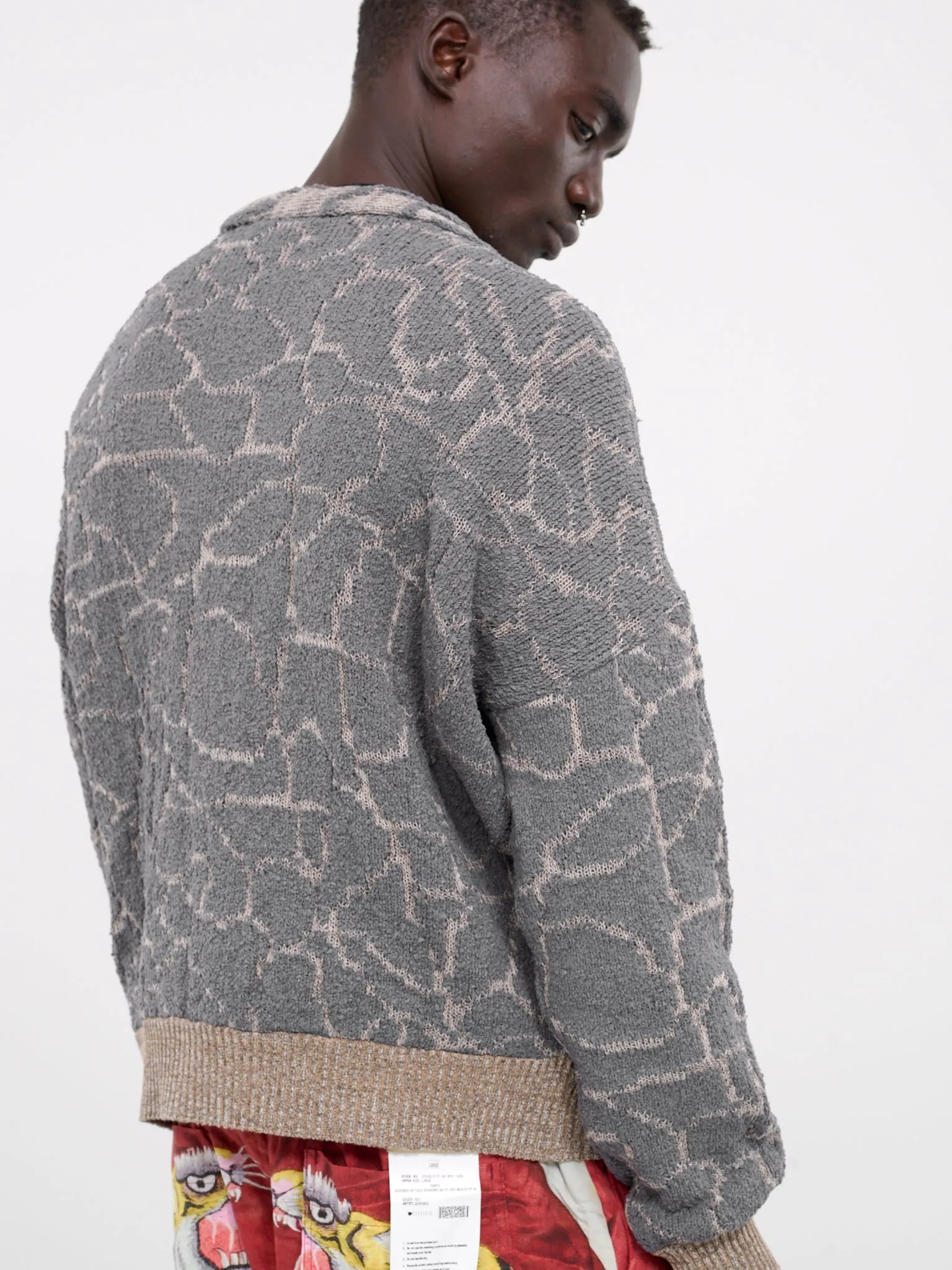 Reversible Paper-Yarn Cardigan (VIT017-J1-J2-GREY)