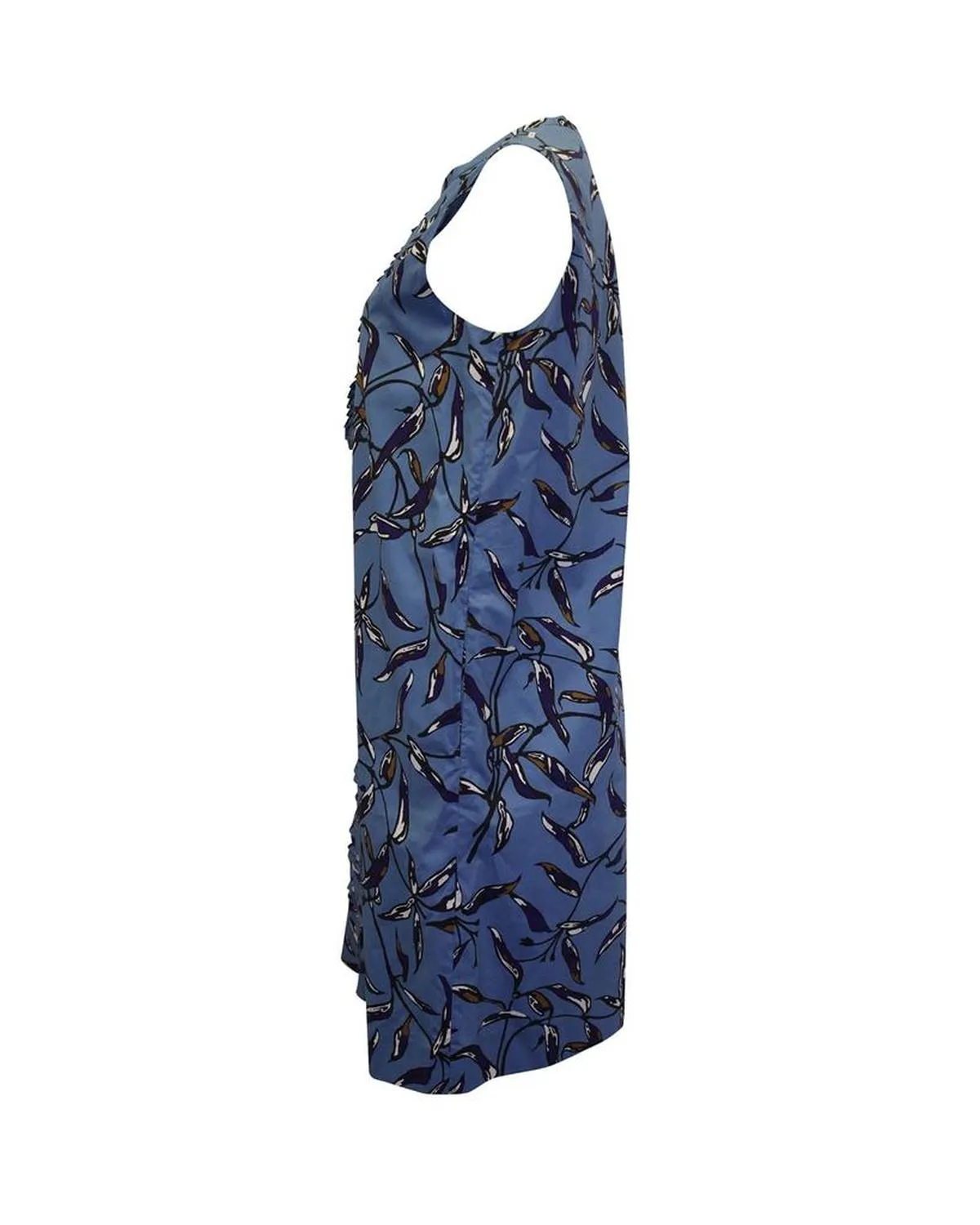 'S Max Mara Nola Sleeveless Printed Shift Dress in Blue Cotton