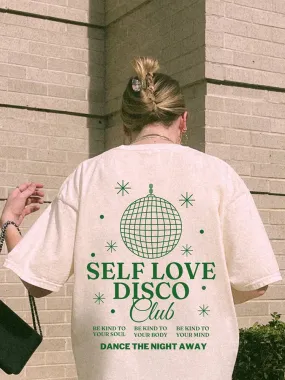 Self Love disco club oversized ladies tees