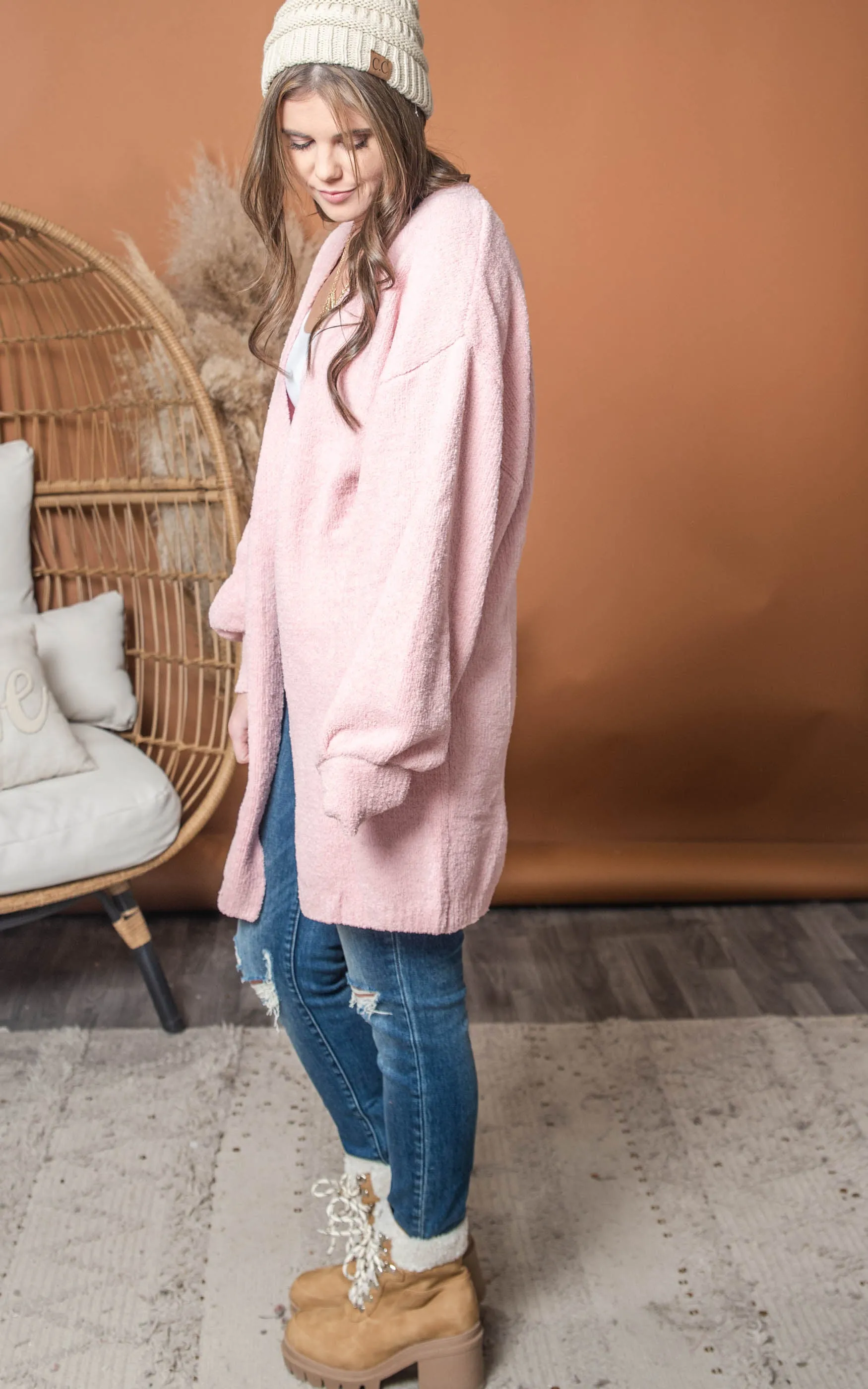 Snow Bunny Pink Cardigan