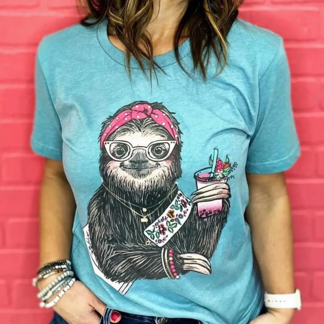 Spring Sloth Graphic Tee