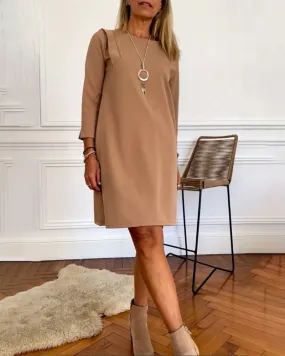 TastyHottie - Elegant Shift Solid Color dress