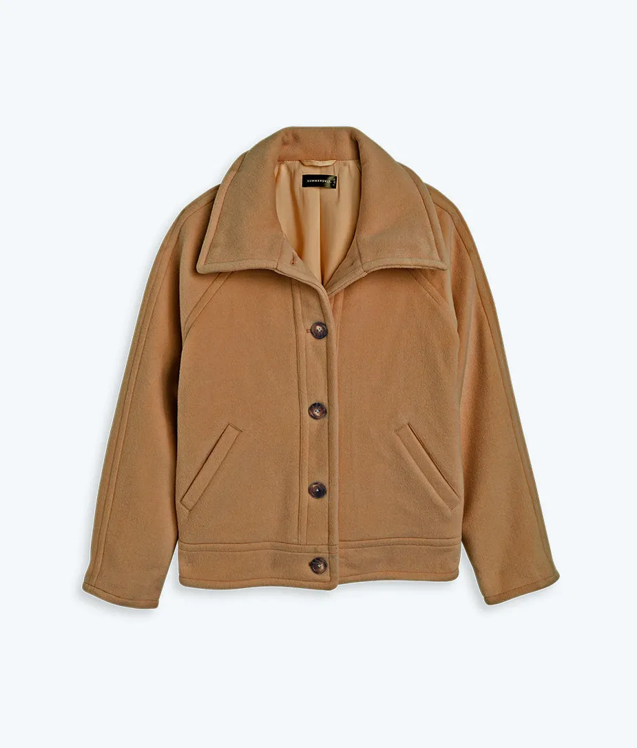 The Warmest Wool Short Coat - Fawn