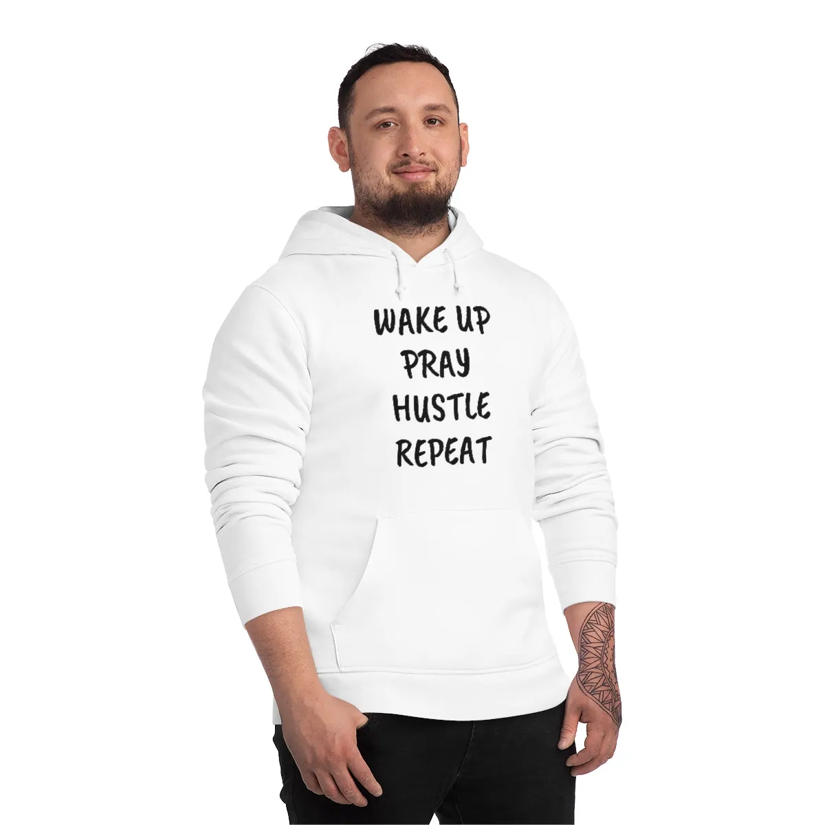 Wake up Pray Hustle Repeat Unisex Drummer Hoodie