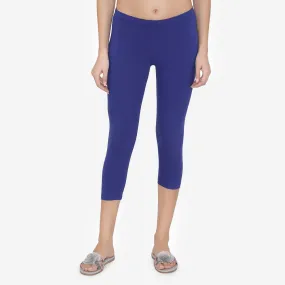 Women's Comfy Classy Capri Leggings - Ink Blue