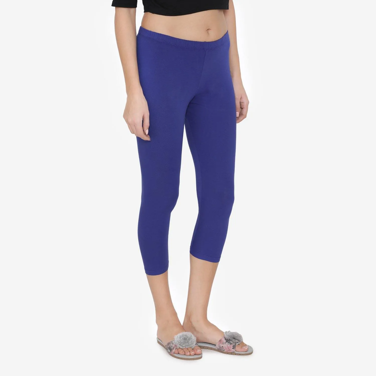 Women's Comfy Classy Capri Leggings - Ink Blue