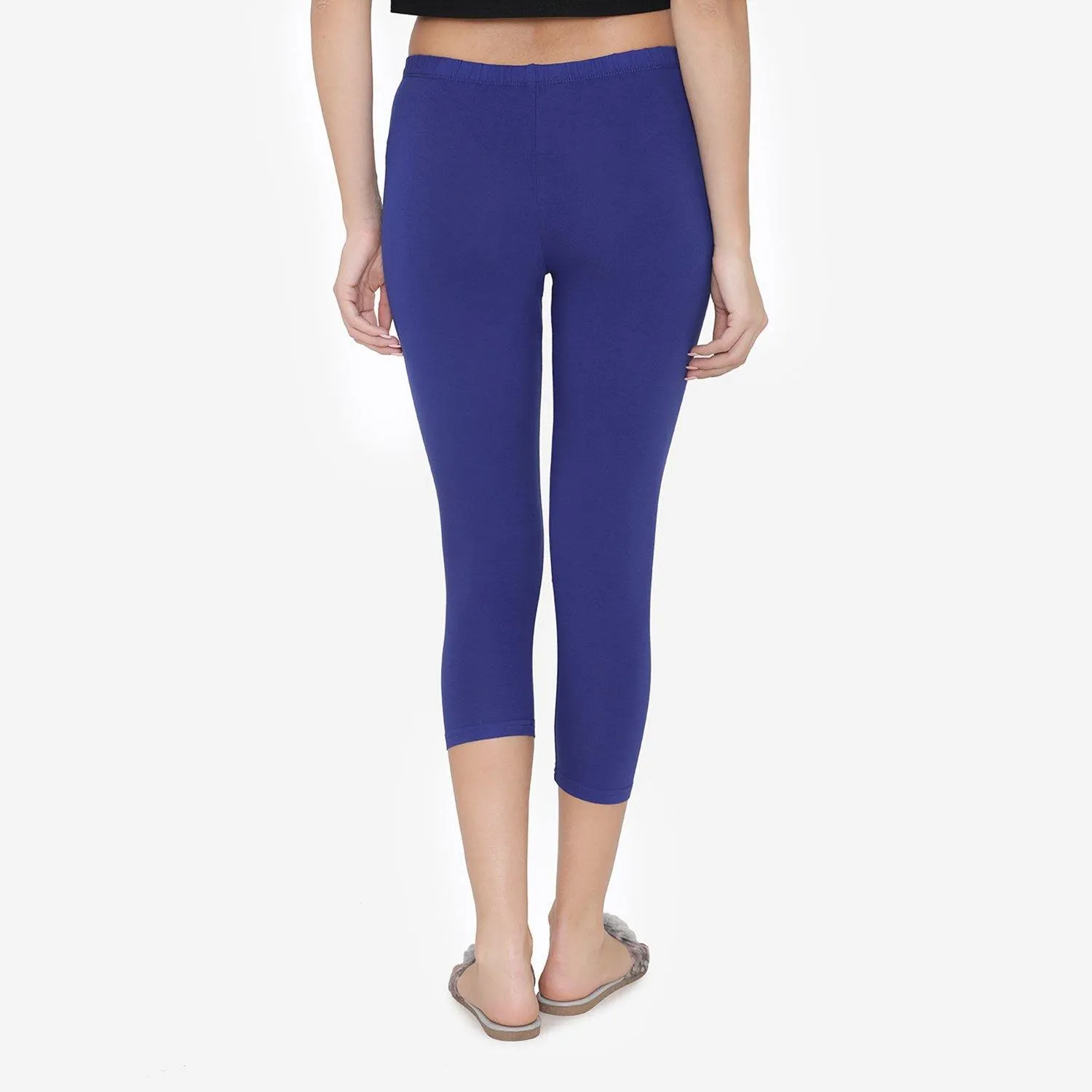 Women's Comfy Classy Capri Leggings - Ink Blue